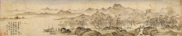風景古い中国の墨 Oil Paintings